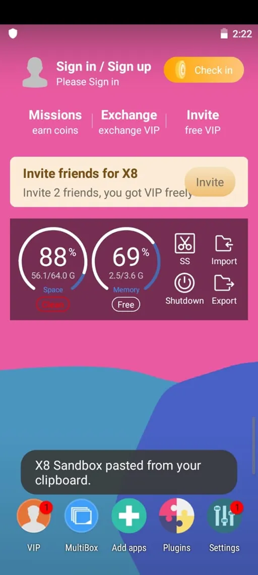 تطبيق X8 Sandbox